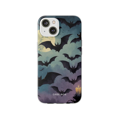 Glowing Bat Swarm iPhone 14 Case - Soft