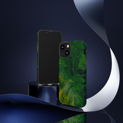 Dark Green Ink Art - Protective Phone Case