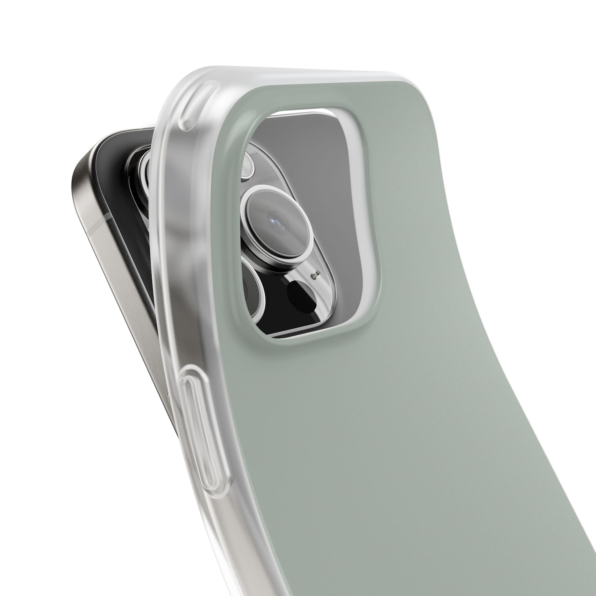 Aschgraue iPhone-Hülle – Flexi
