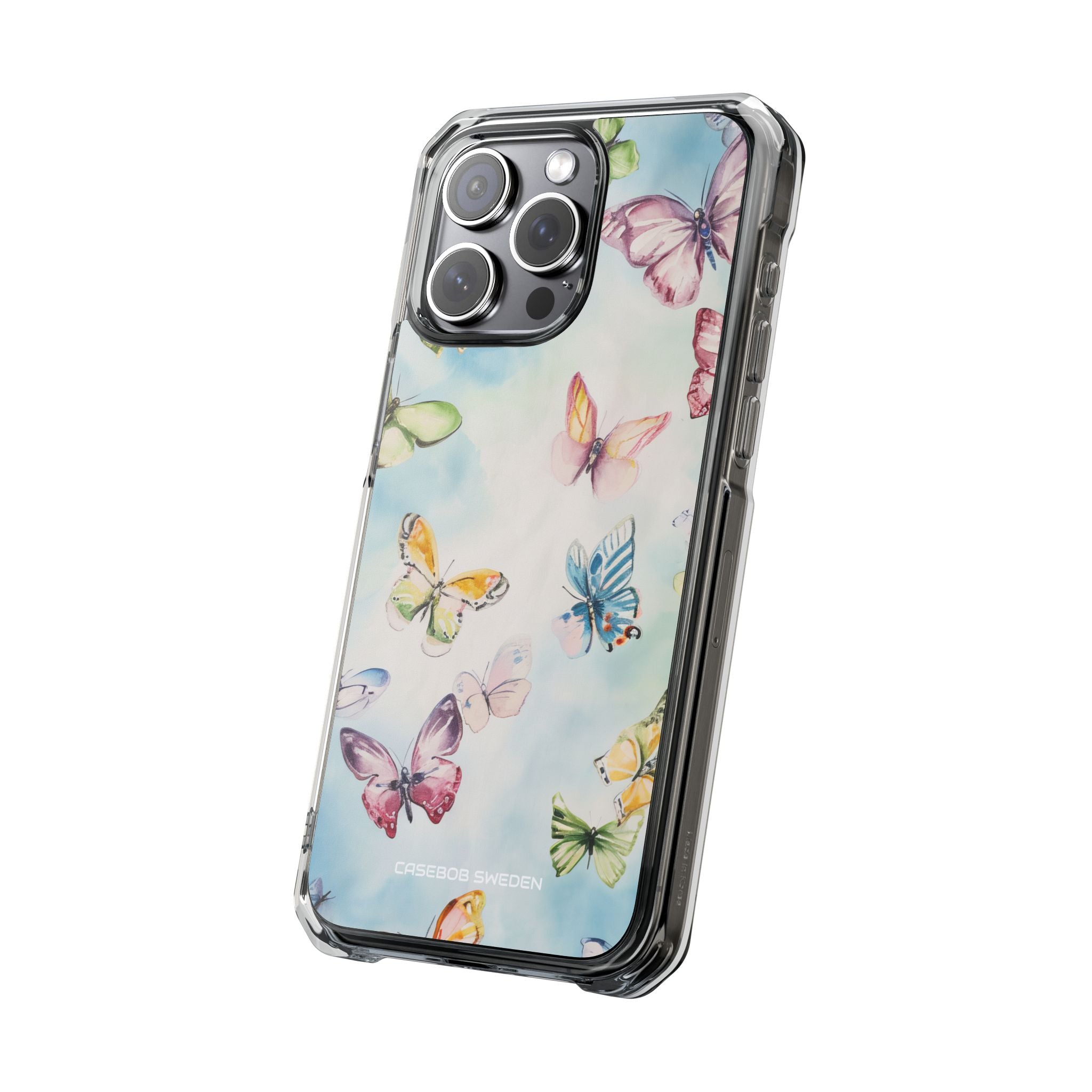 Watercolor Butterfly Bliss - Clear Impact iPhone 15 Phone Case