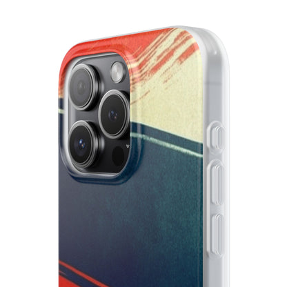 Blue Diagonal Motion iPhone 15 Pro Case - Soft