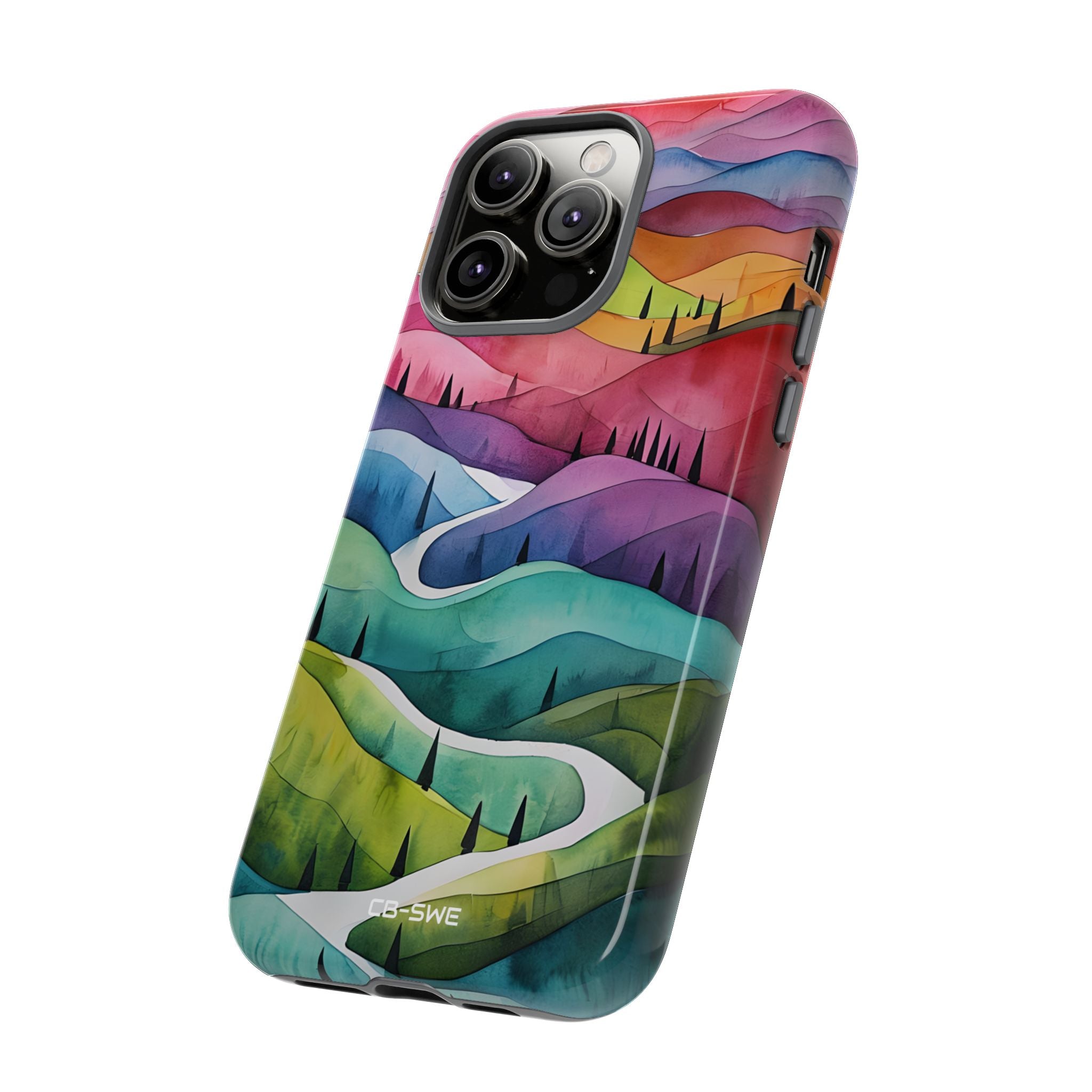 Whimsical Colorful Valleys - iPhone Case