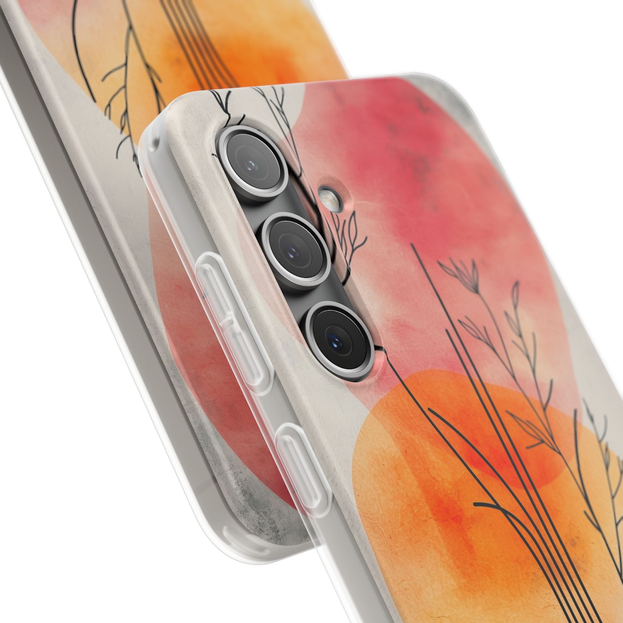Curved Stem Sunset Samsung S24 Case - Soft