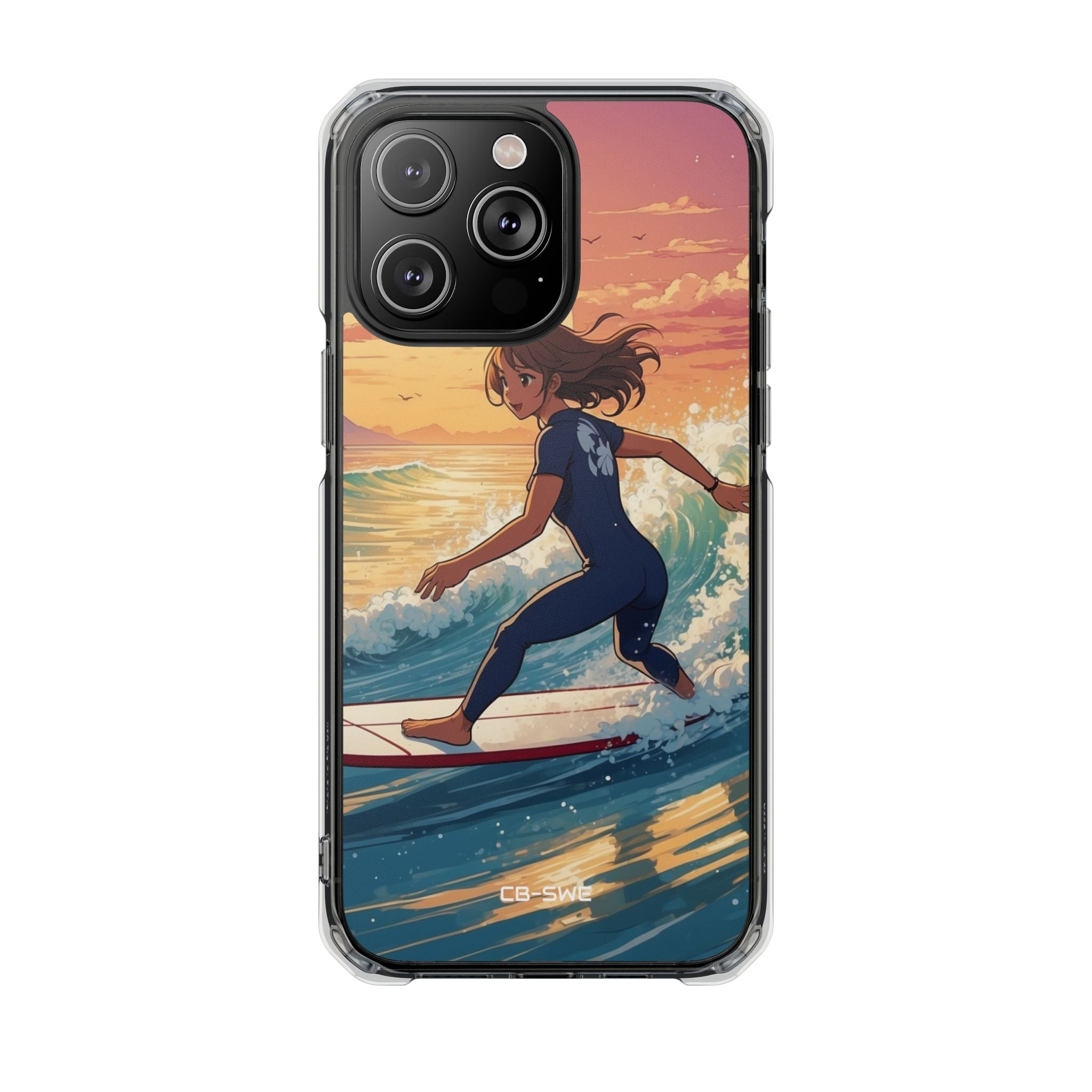 Surfing Into Sunset iPhone Case - Impact