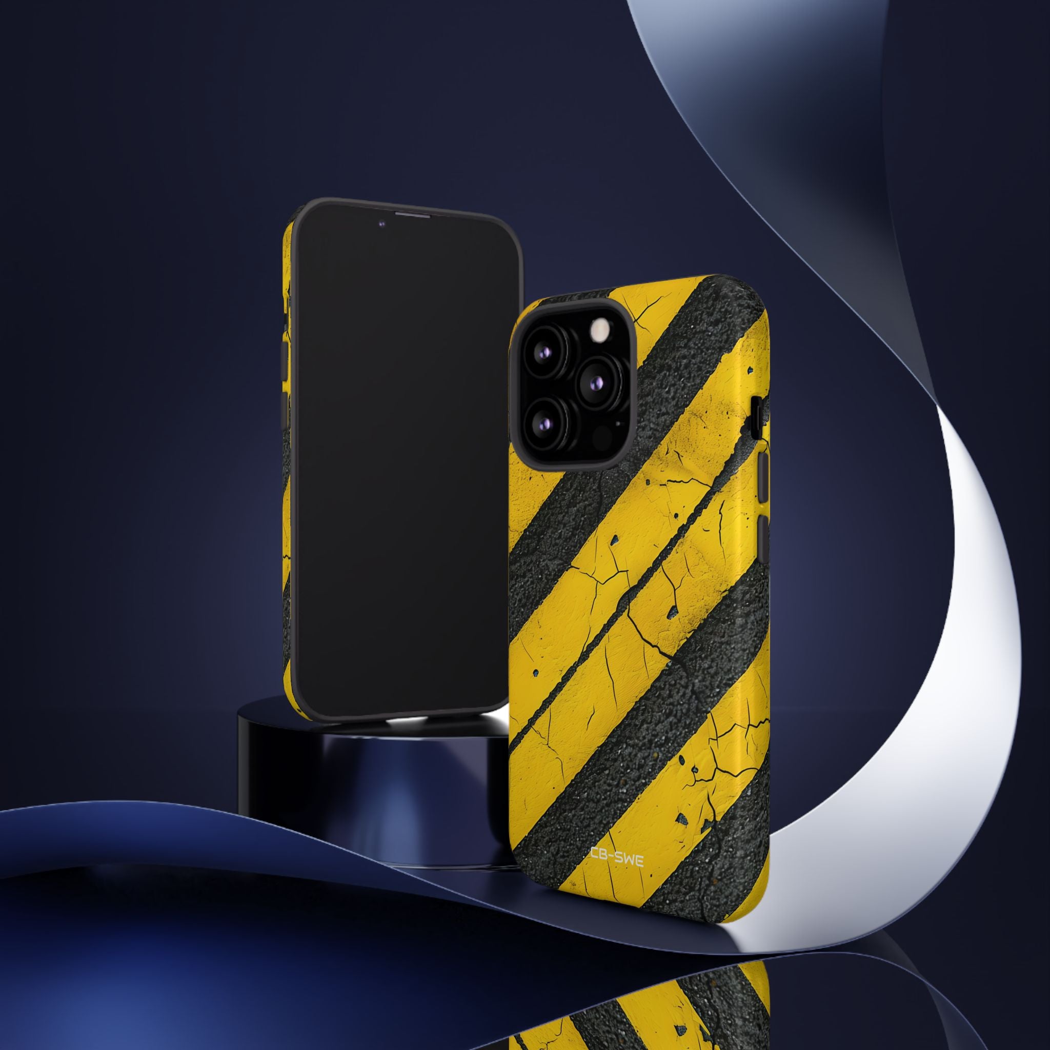 Cracked Hazard Lines - iPhone Case