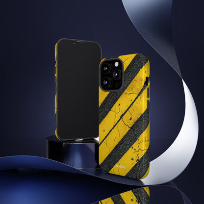 Cracked Hazard Lines - iPhone Case
