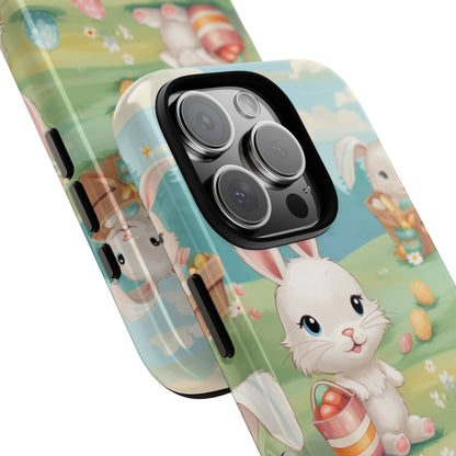 Bunnies Hunt Eggs - iPhone Case