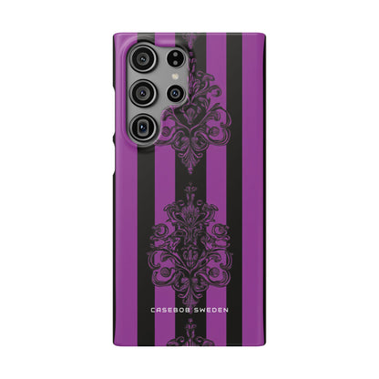 Gothic Elegance with Vertical Stripes and Ornamental Motifs Samsung S23 - Slim Phone Case