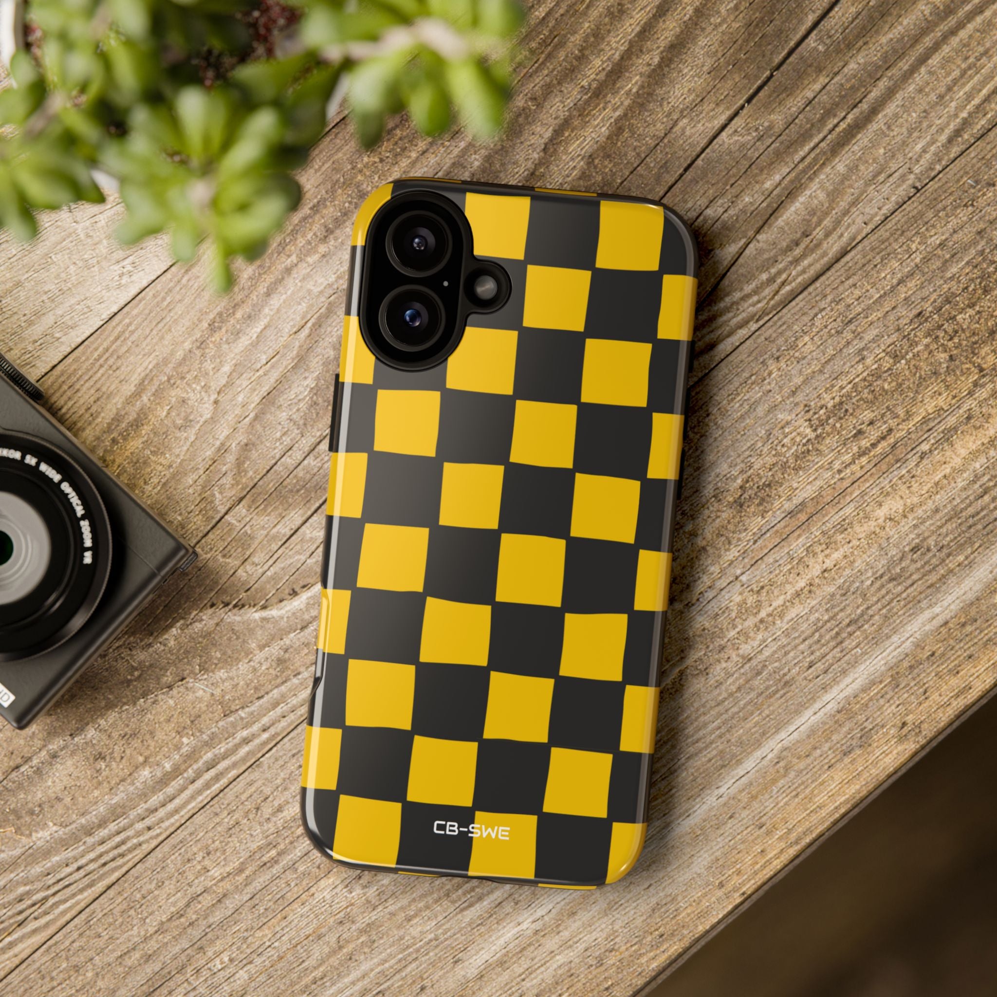 Yellow Squares Dance - iPhone Case