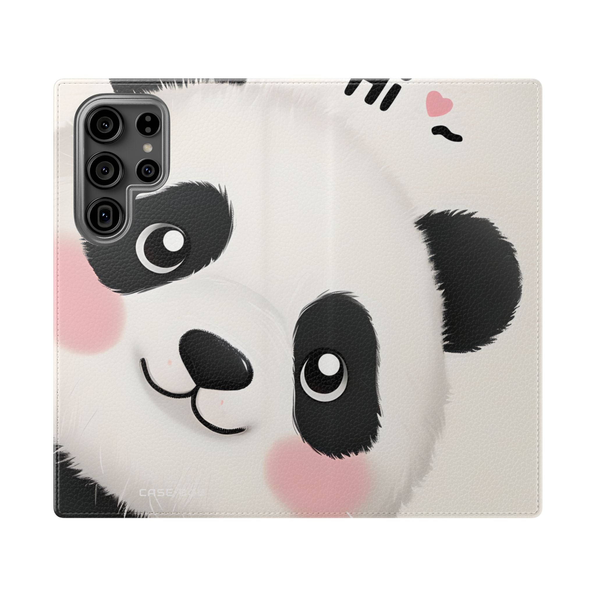 Kurkistava Panda Posliini - Samsung S23 Ultra Case - Lompakkotasku