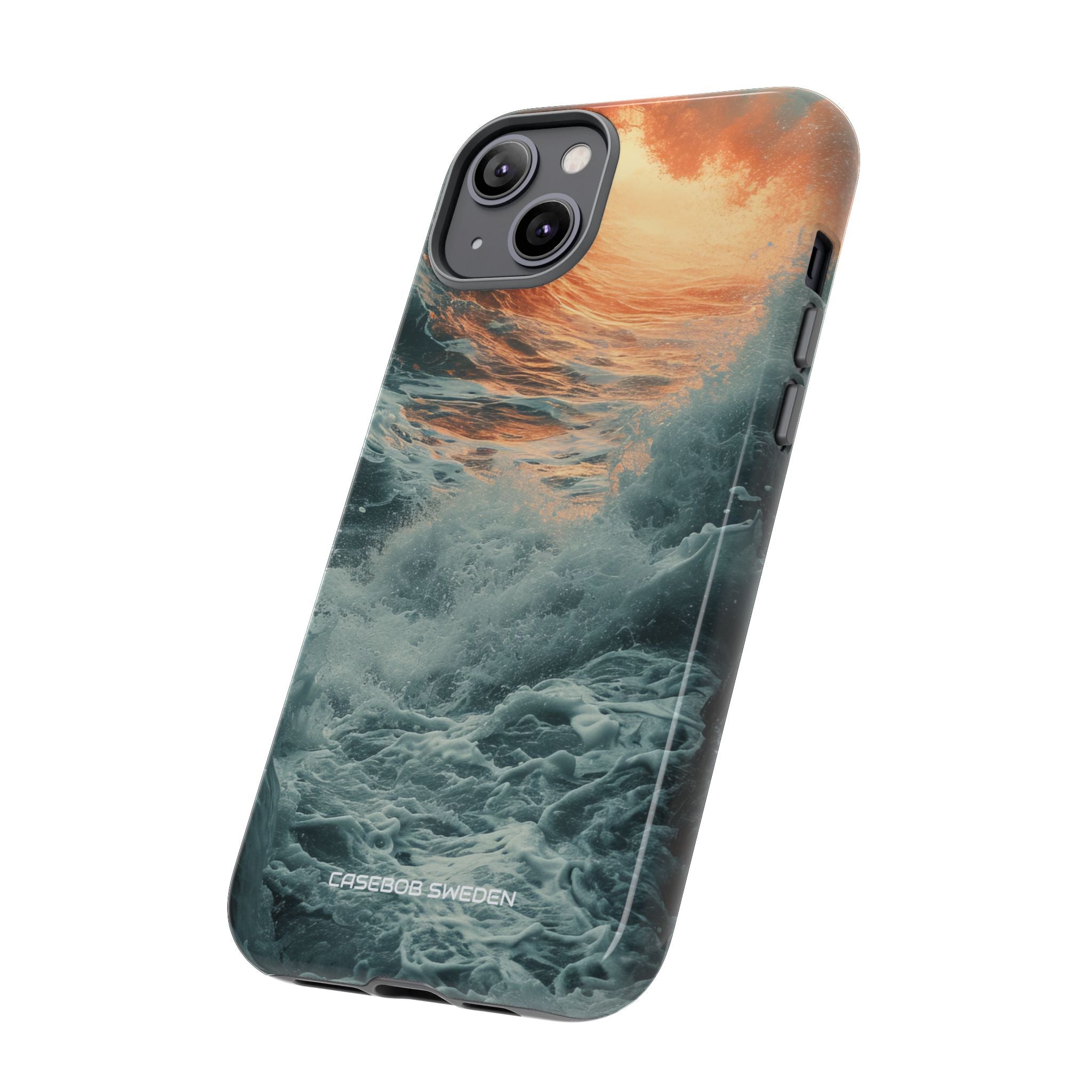 Fiery Wave Power - Tough iPhone 14 Phone Case