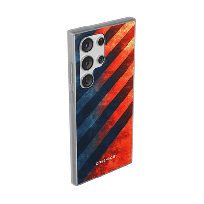 Diagonal Stripes Blaze Samsung S23 Ultra Case - Soft