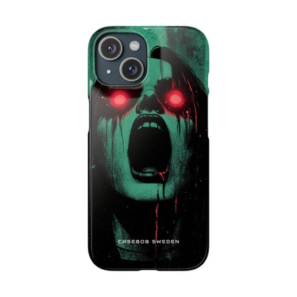 Haunting Glow of Gothic Eyes iPhone 15 - Slim Phone Case