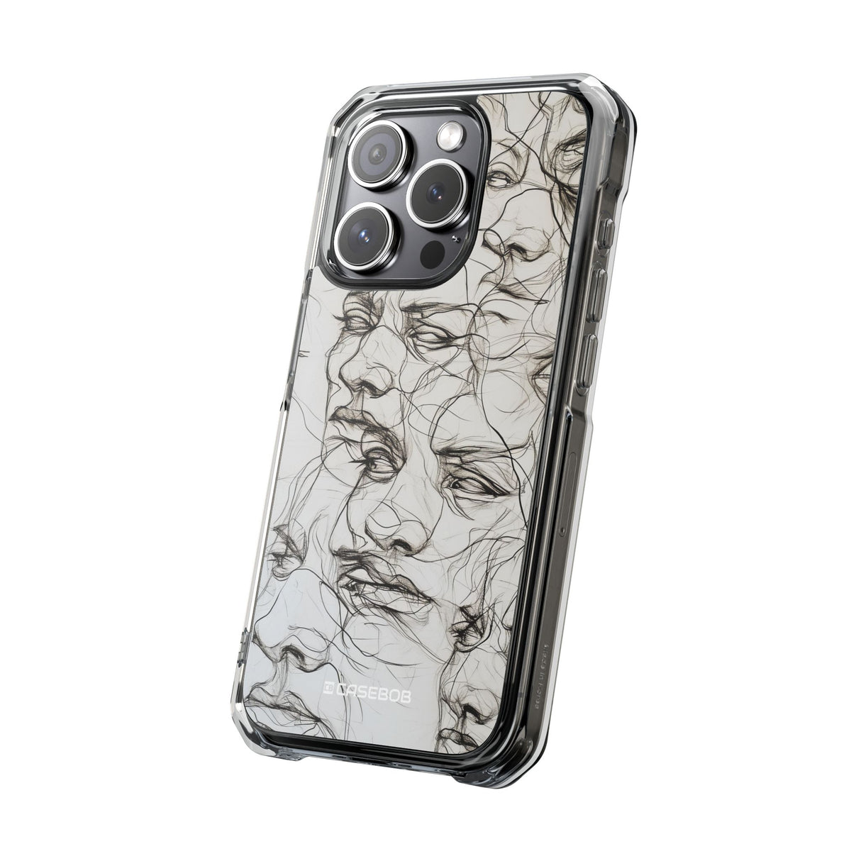 Ethereal Faces - Phone Case for iPhone (Clear Impact - Magnetic)