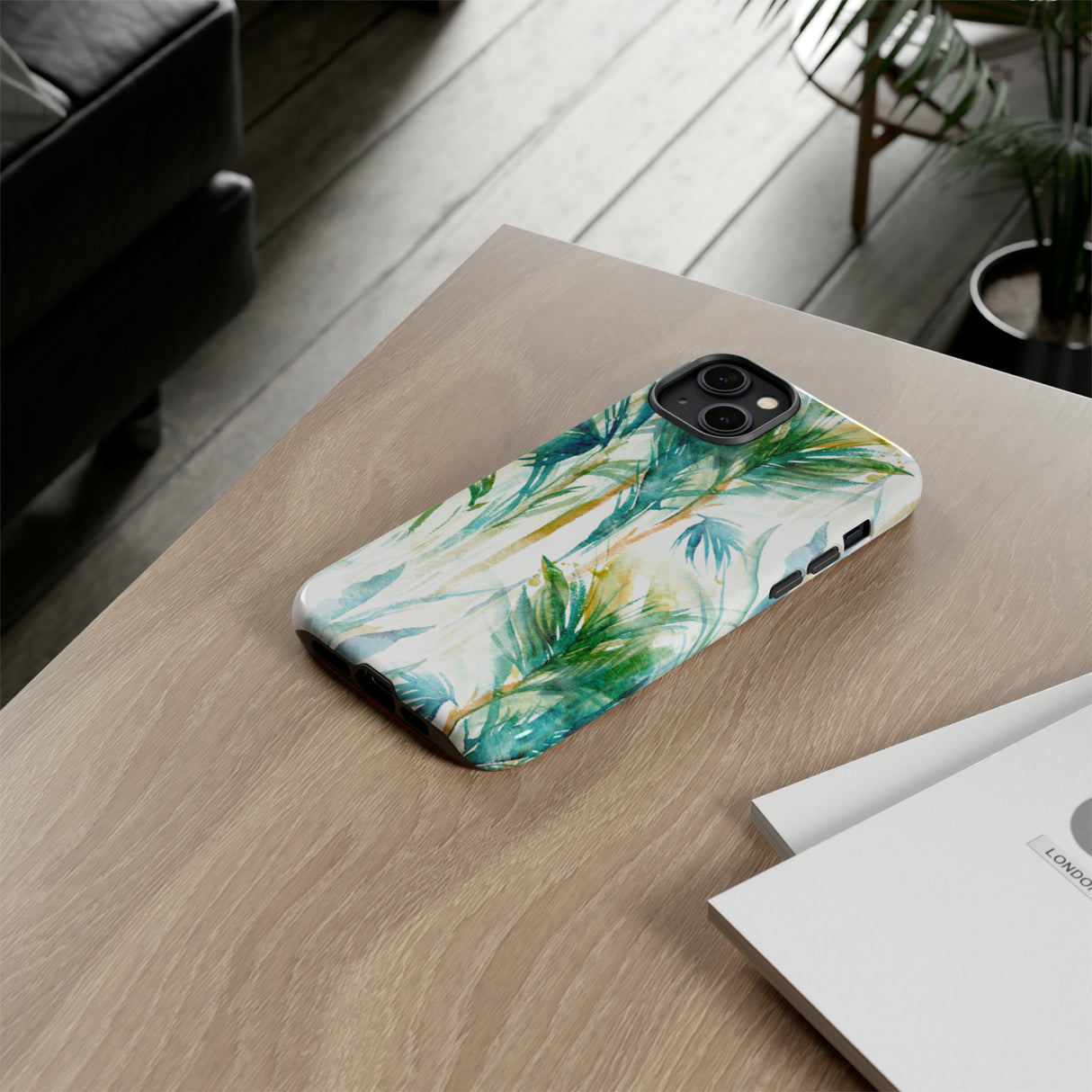 Watercolor Tropical Trees - Protective Phone Case