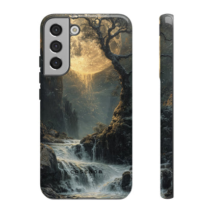 Moonlit Waterfall Silence - Protective Phone Case