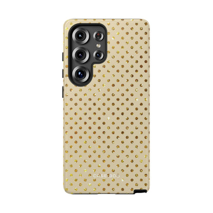 Gold Sparkle Grid Samsung S25 Ultra Case - Tough