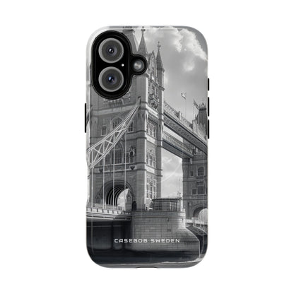 Tower Bridge Monochrome Architecture Study iPhone 16 | Tough+ Phone Case