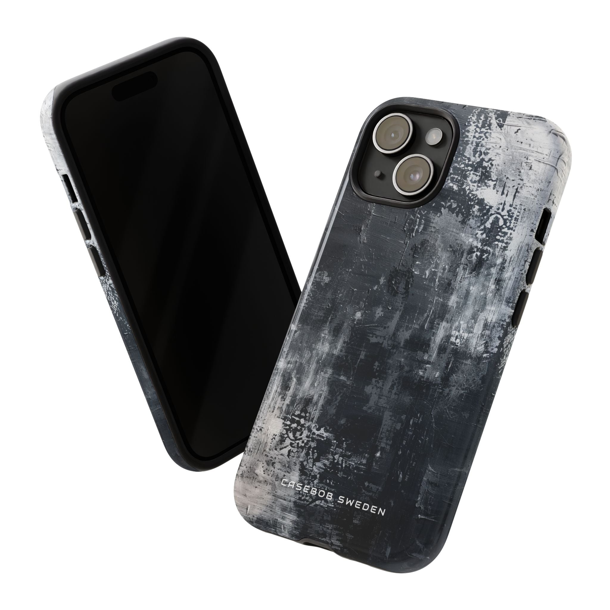 Textured Monochrome Blossom iPhone 15 - Tough Phone Case