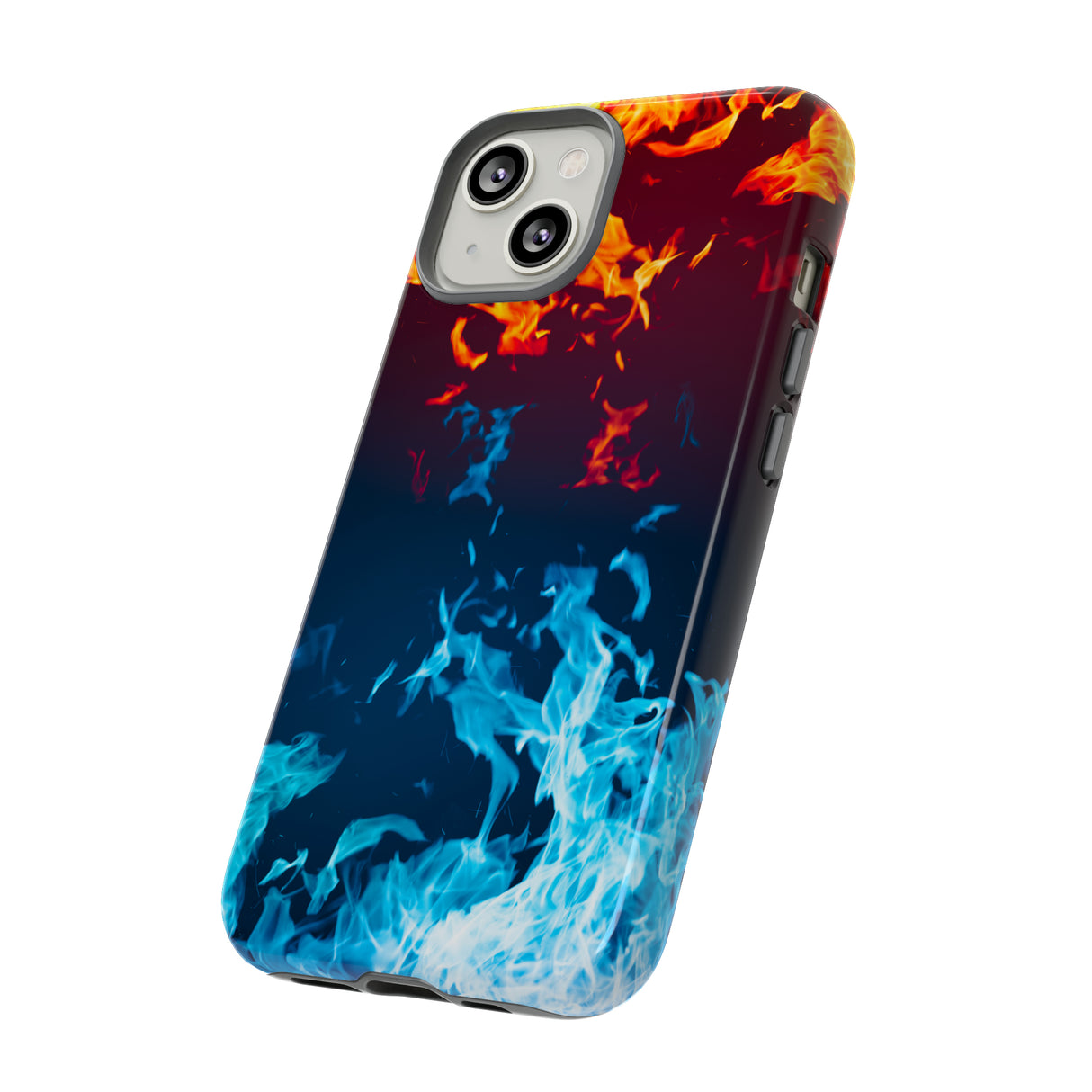 Red & Blue Flames - Protective Phone Case