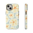 Pastel Yellow Happy Flower iPhone Case (Protective) iPhone 14 Glossy Phone Case