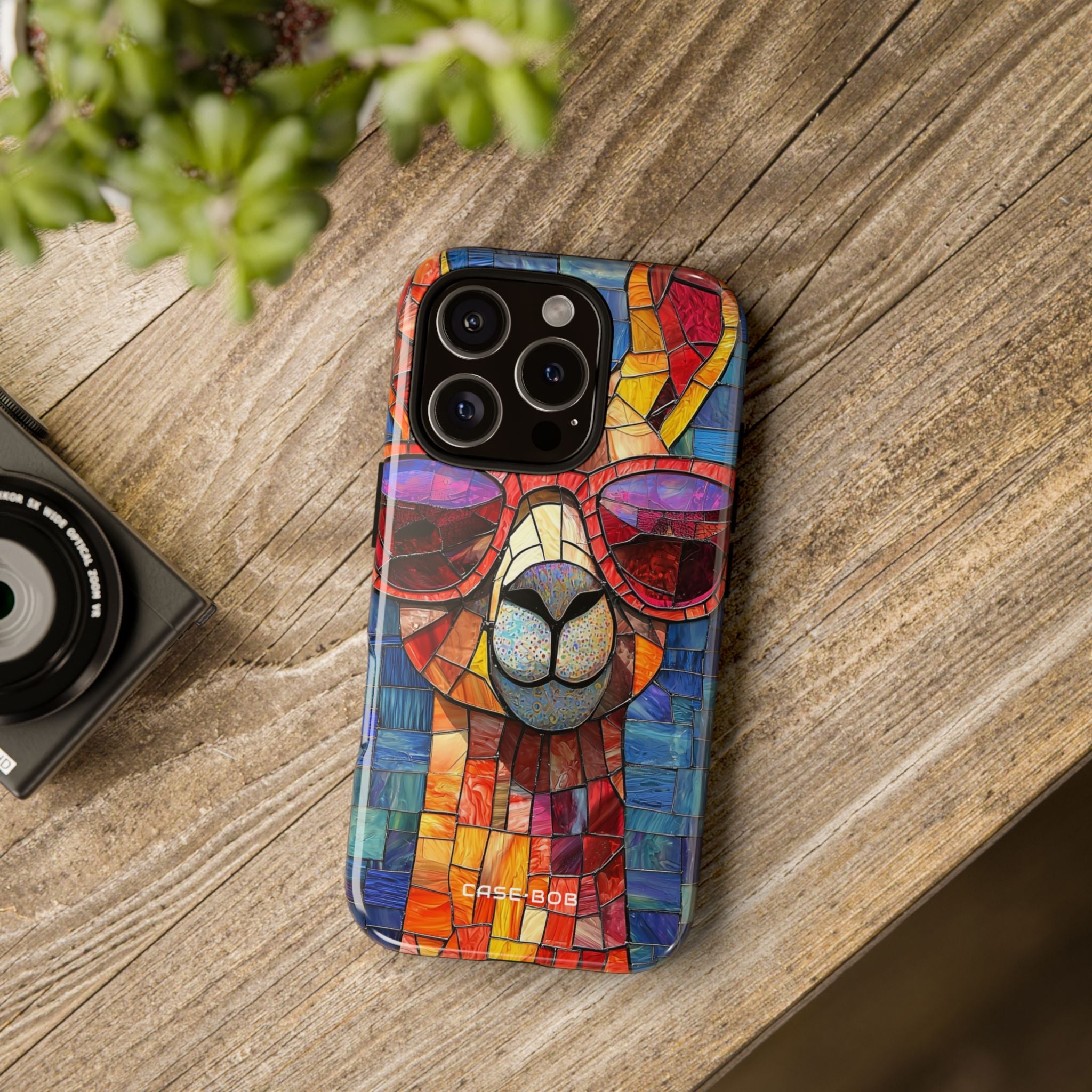 Llama Mosaic Glow iPhone 16 Pro Case - Tough