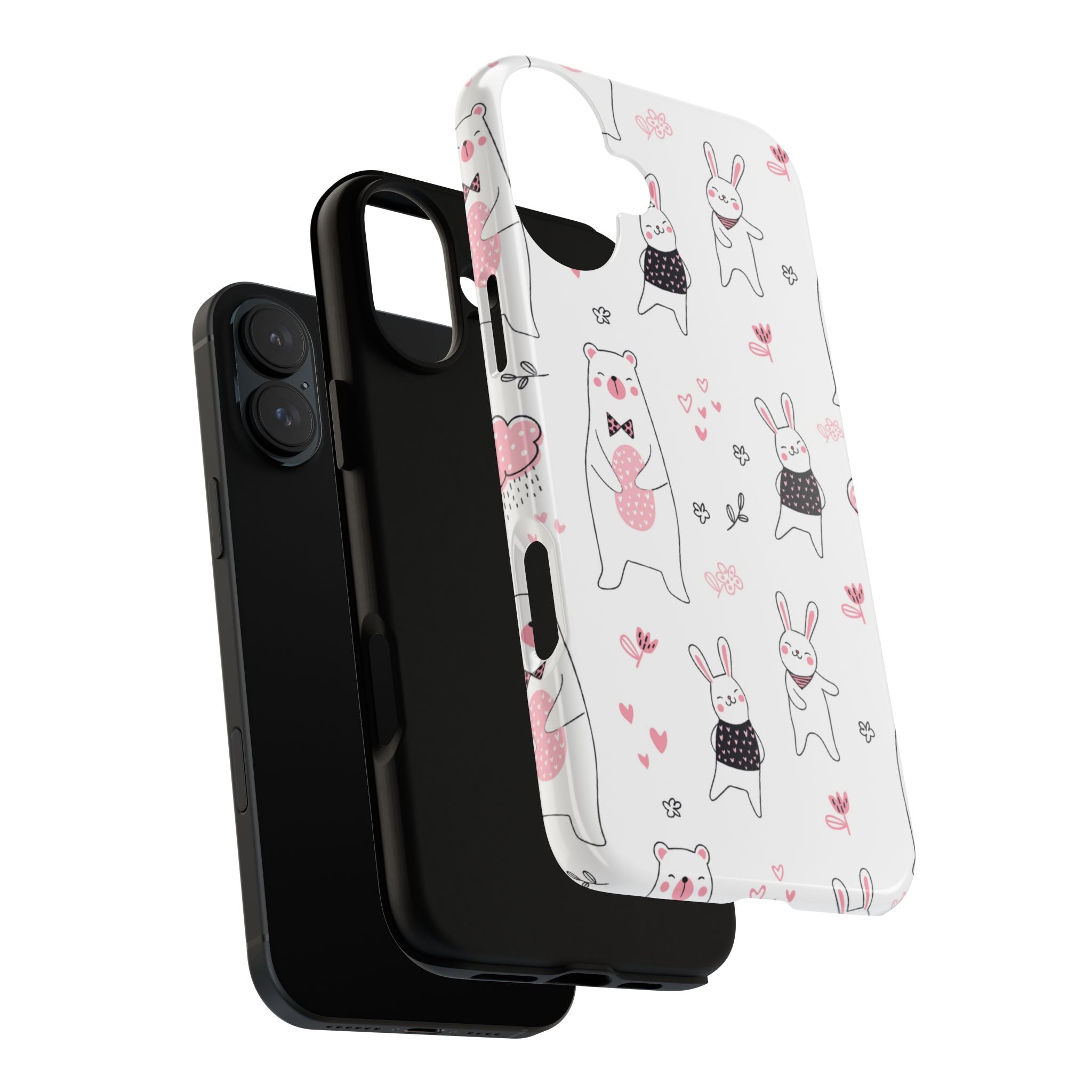 Bears Dance Playfully - iPhone Case