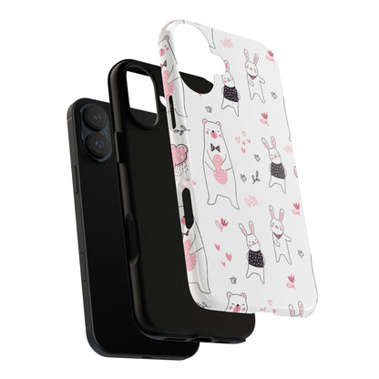 Bears Dance Playfully - iPhone Case