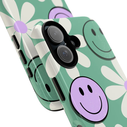 Smiley Daisy Glow iPhone 16 Plus Case - Tough
