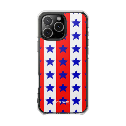 Patriotic American Flag Inspired Seamless iPhone 16 - Impact Clear+