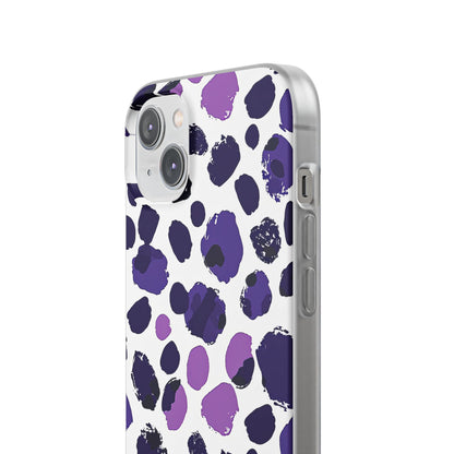 Purple Inkblots iPhone 14 - Flexi Phone Case