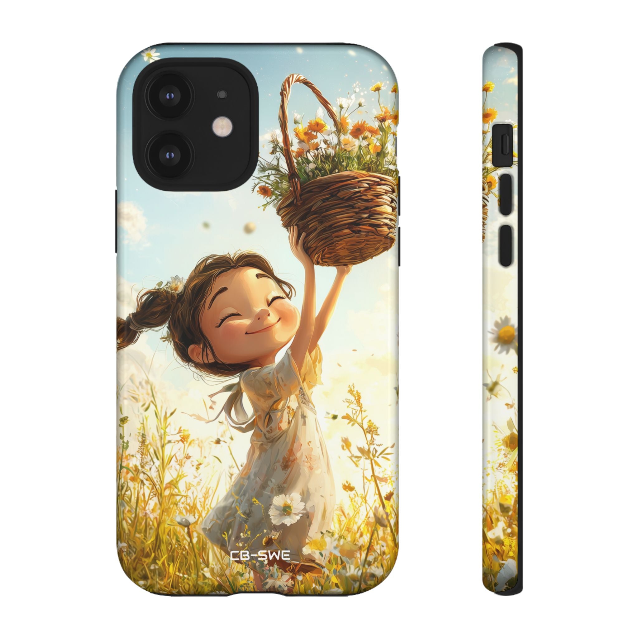 Joyful Girl Leaps - iPhone Case