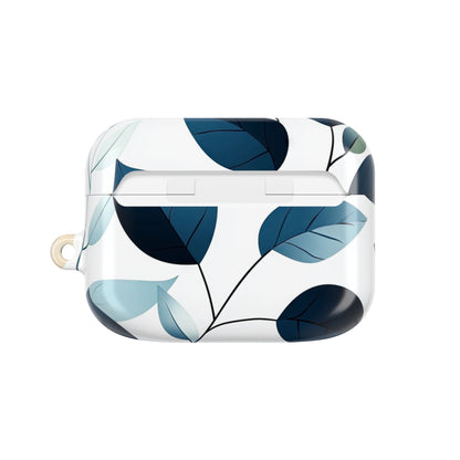 Navy Leaf Veins - AirPods Case