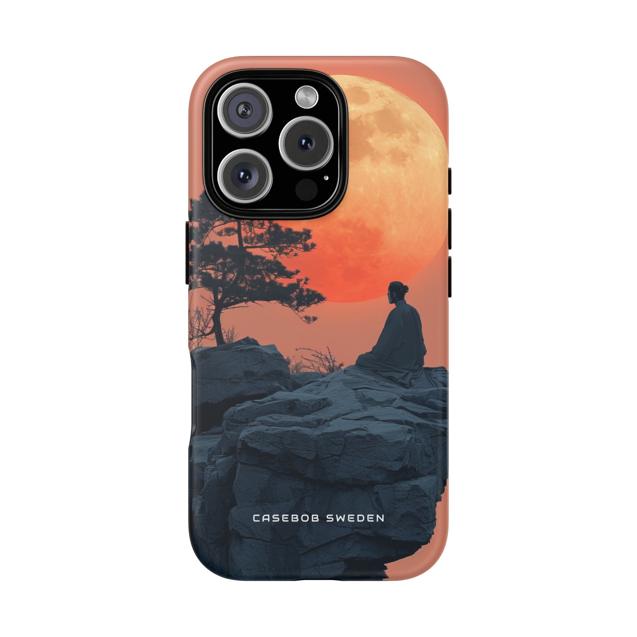 Zen Tranquility Under a Red Moon iPhone 16 - Tough Phone Case