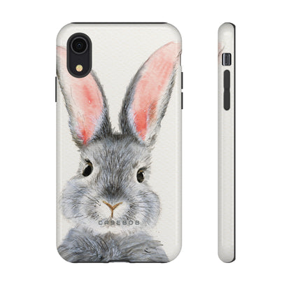 Watercolor of Fluffy Rabbit - Protective Phone Case