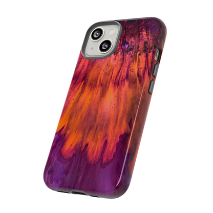 Orange Flow Ink Art iPhone Case (Protective) Phone Case