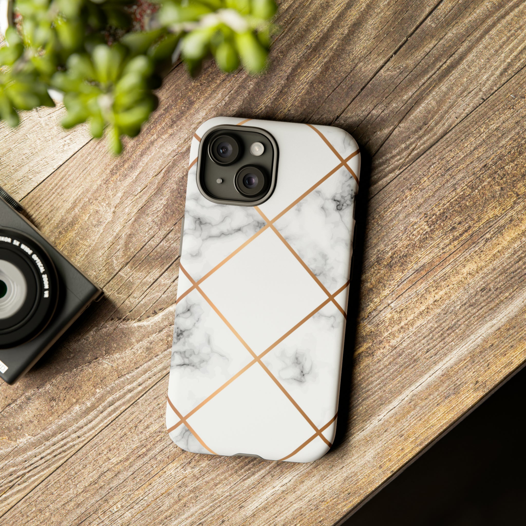 White Marble - Protective Phone Case