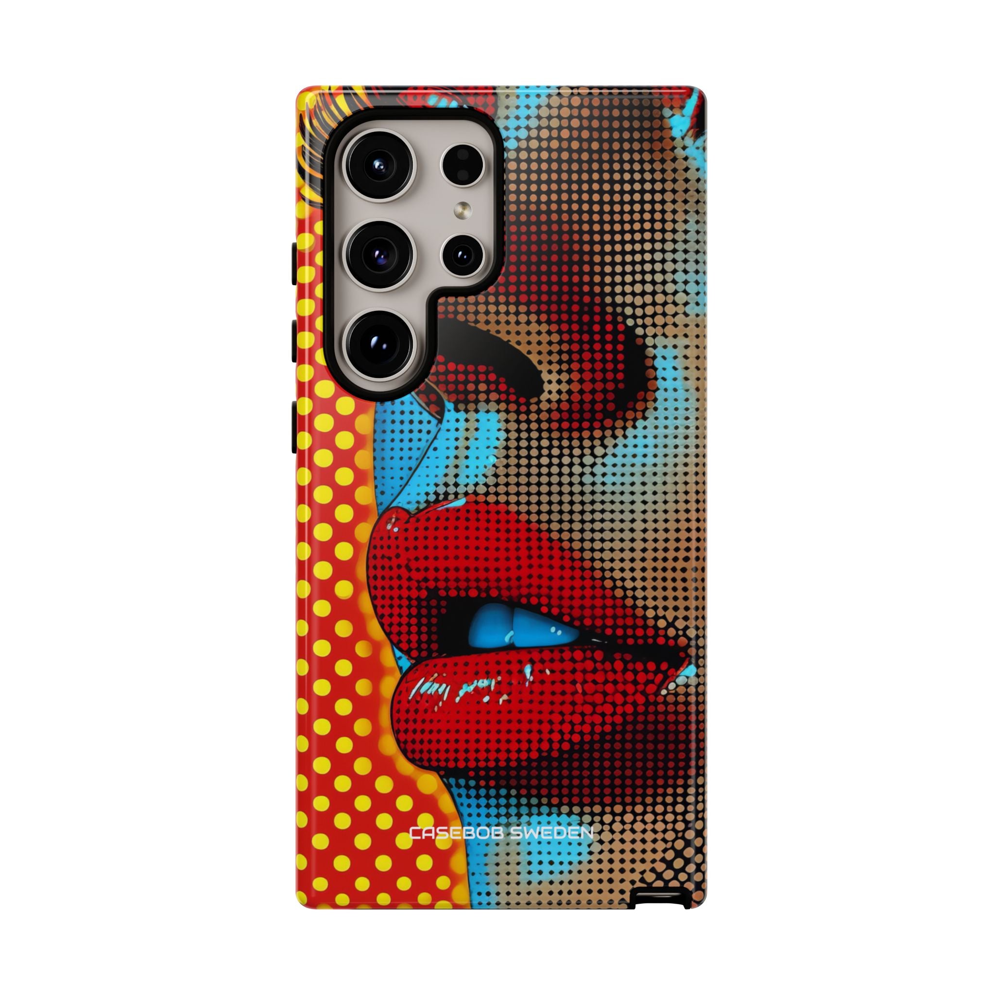 Yellow Red Pop Art Portrait - Tough Samsung S24 Phone Case