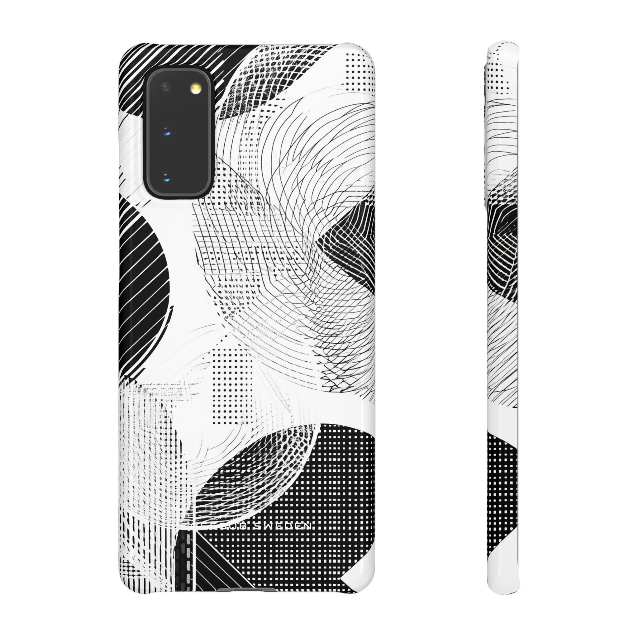 Geometric Monochrome Flow Samsung S20 - Slim Phone Case