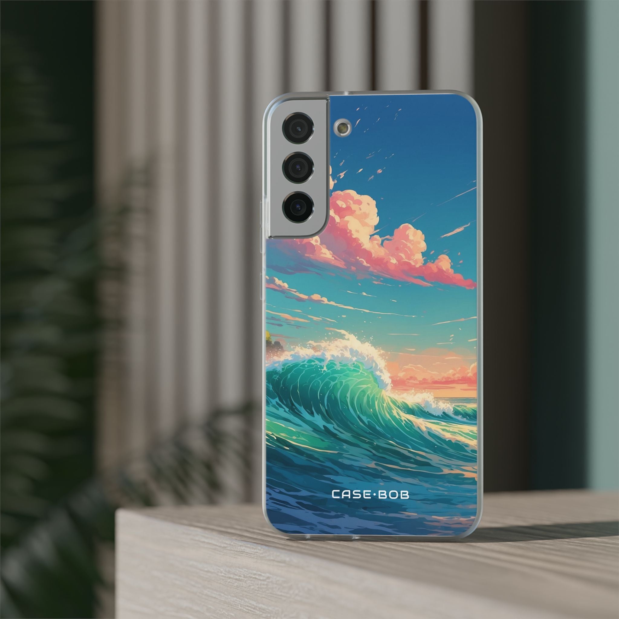 Turquoise Curl Samsung S22 Plus Case - Soft