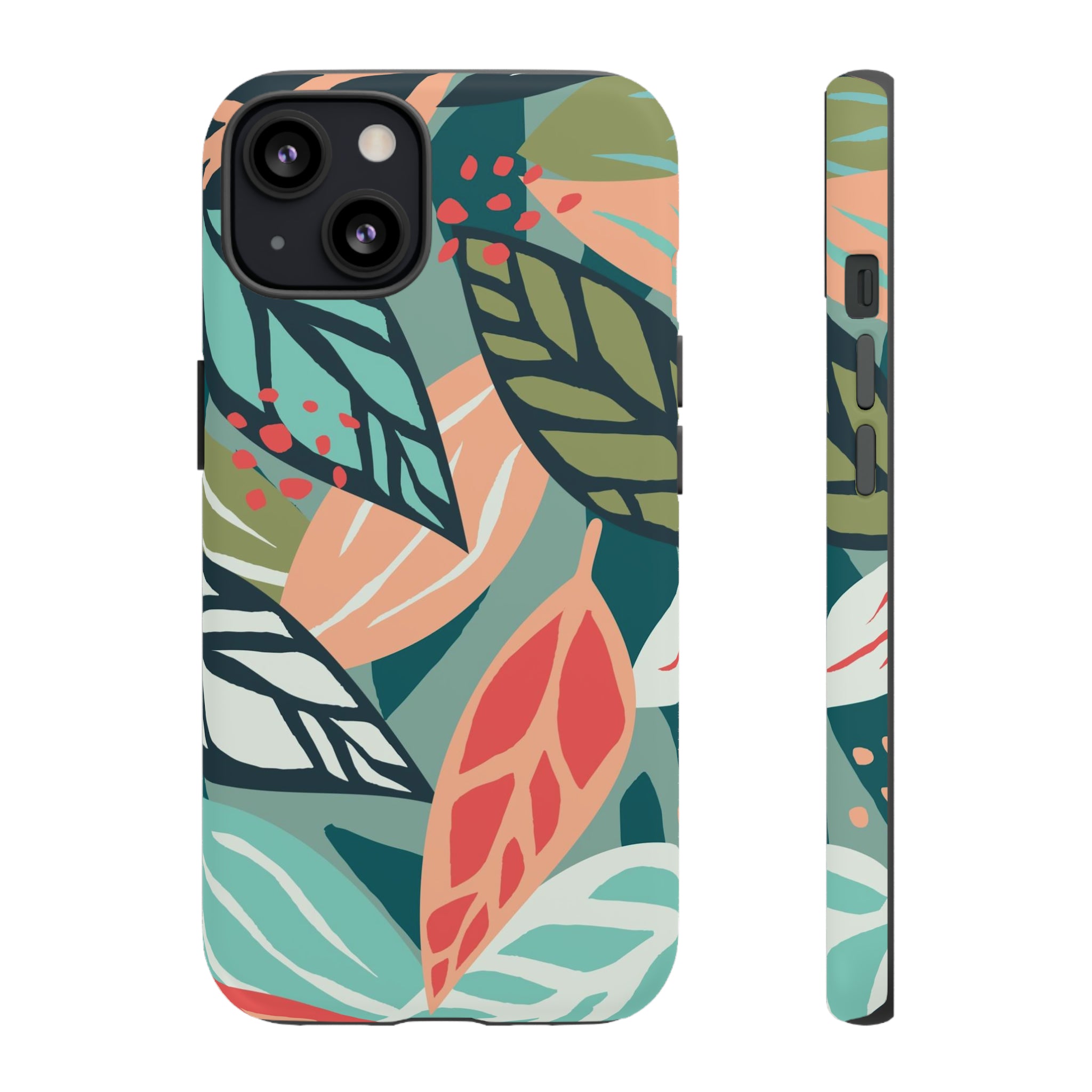 Mixed Tropical Leaf - Protective Phone Case