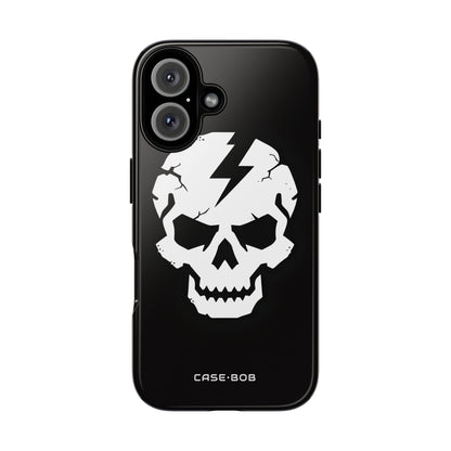 Lightning Skull iPhone 16 Case - Tough