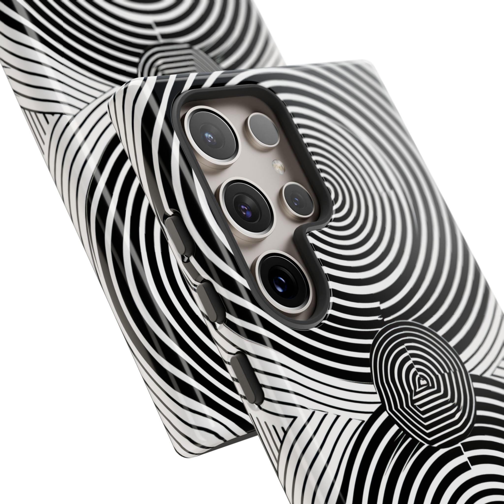 Dynamic Depth: Black and White Op-Art - For Samsung S24