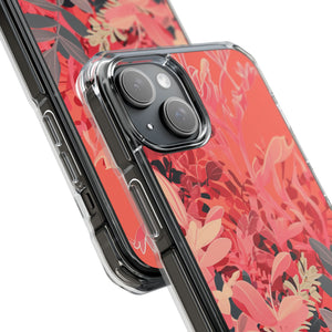 Living Coral Design | Handyhülle für iPhone (Clear Impact Case – magnetisch) 