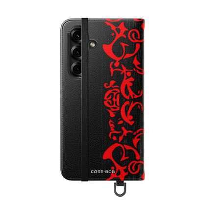 Crimson Swirl - Samsung S25 Case - Wallet