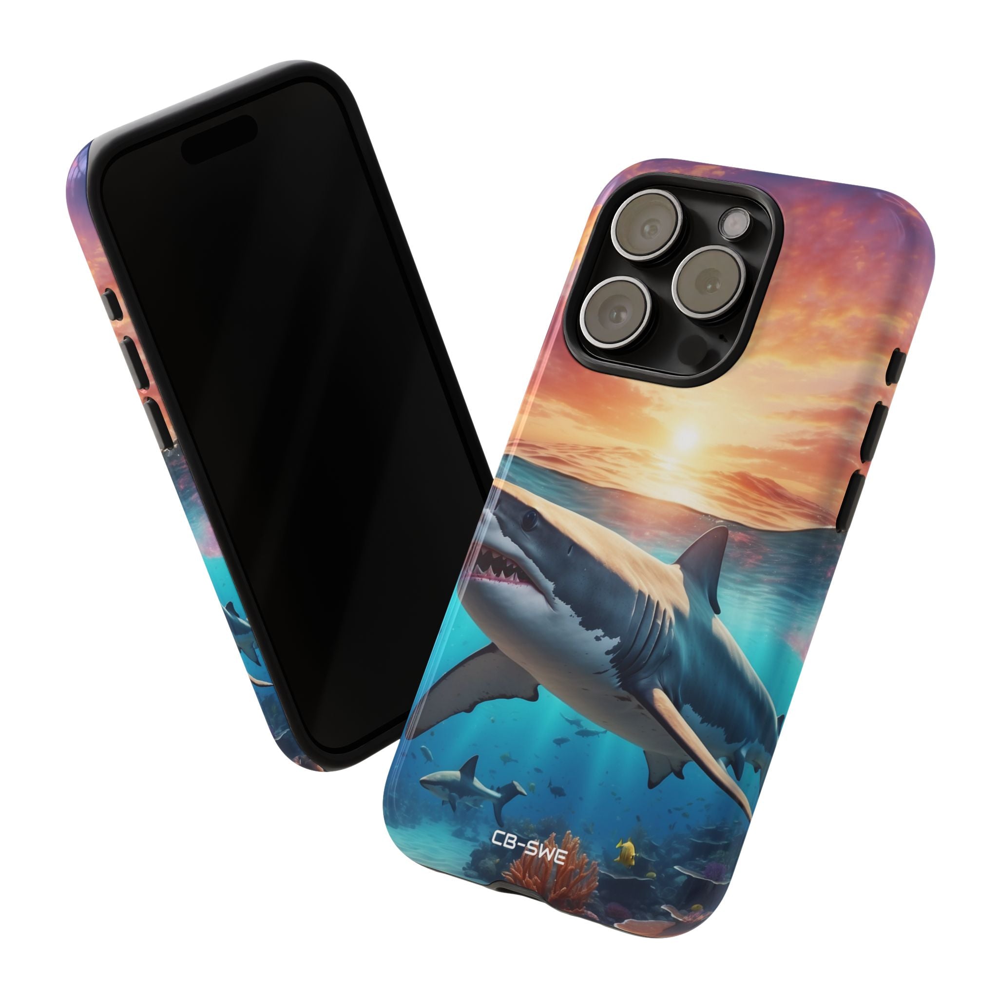 Shark Swims Through - iPhone Case