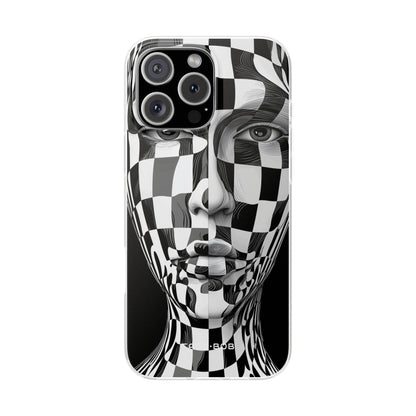 Checkered Face iPhone 16 Pro Max Case - Soft