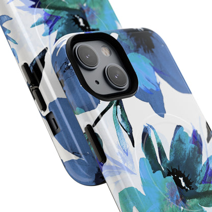 Blue Blossom Radiance iPhone 14 Case - Tough+