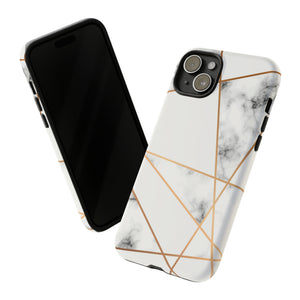 Marble Geometric - Protective Phone Case