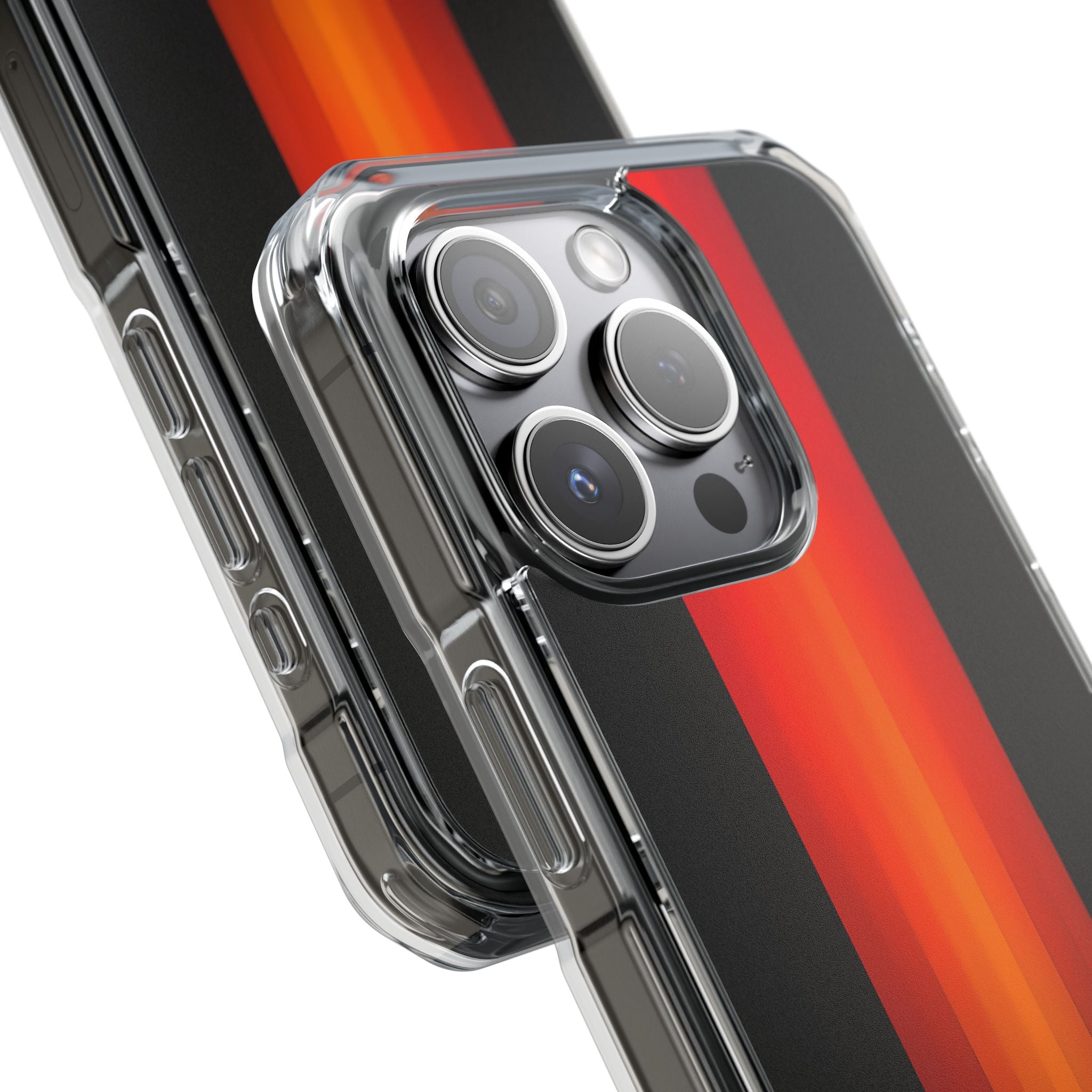 Vibrant Red to Black Gradient Minimalist Phone iPhone 15 - Impact Clear+
